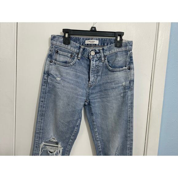 Moussy Vintage Jeans Size 24 MV Ithan Mid Rise Skinny Ankle Slits Festival - Picture 3 of 10